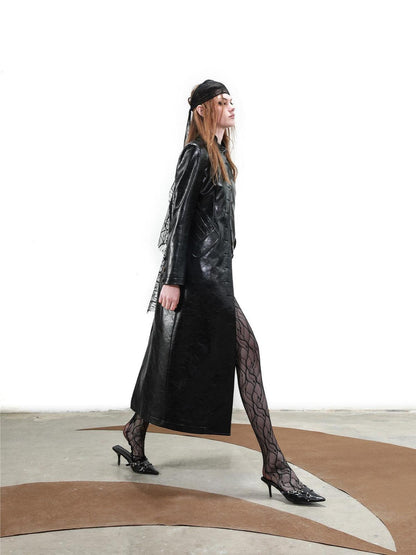 NORTH NODE Starry Planet Print Multi Button Longline Women&