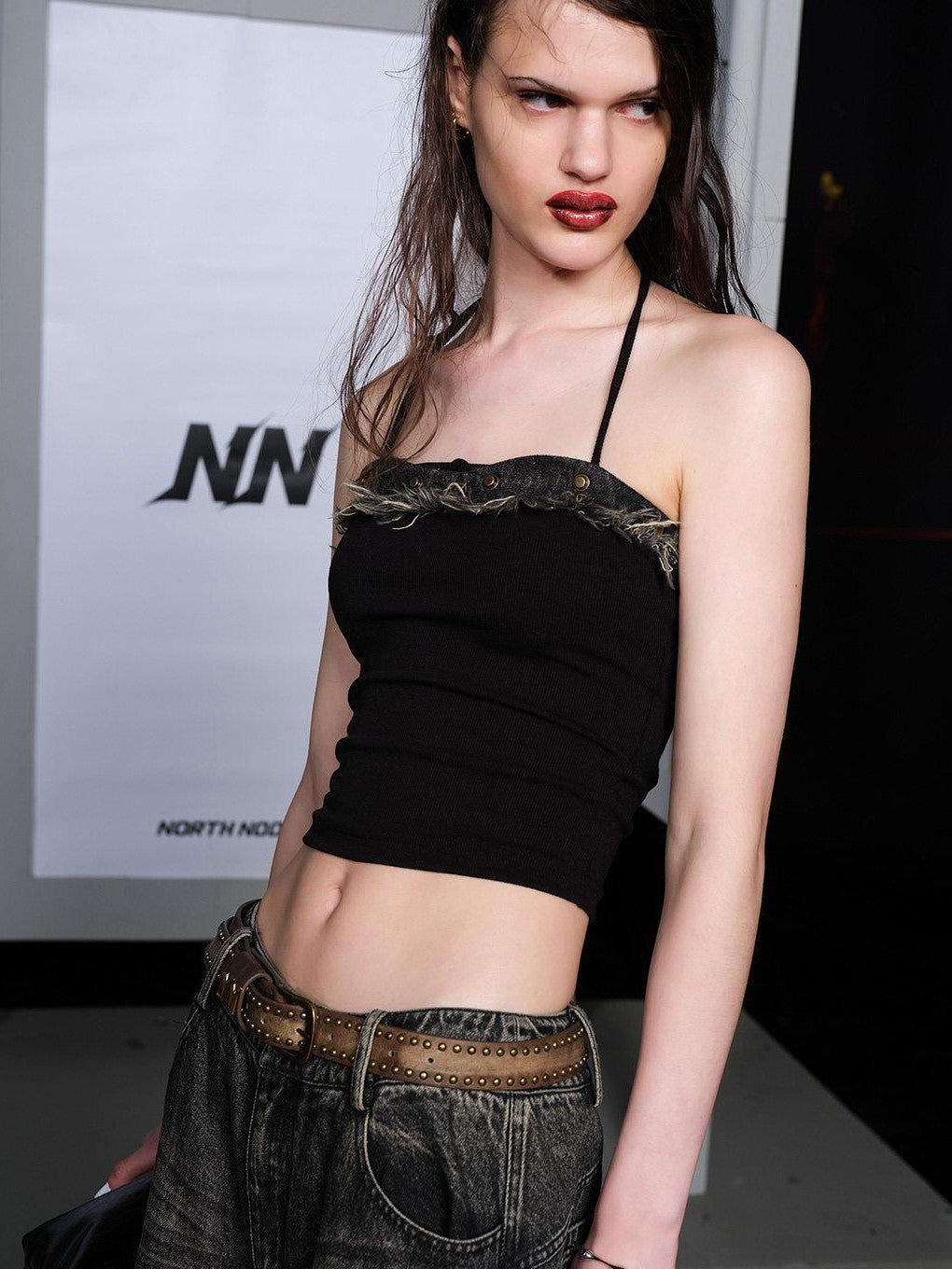 NORTH NODE Street Washed Ripped Distressed Women&