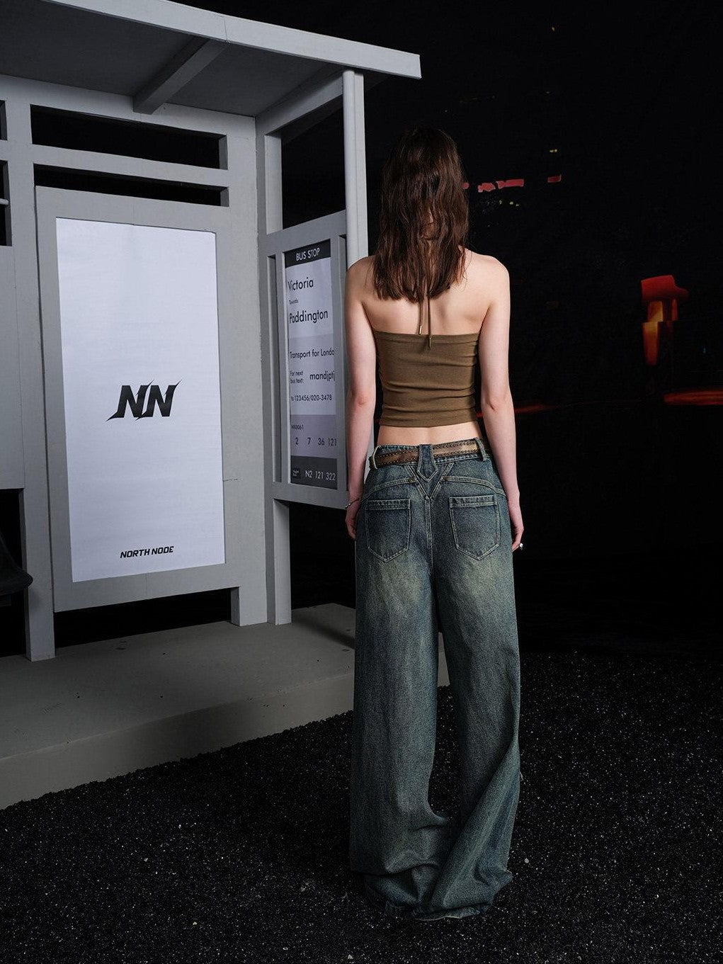 NORTH NODE Street Washed Ripped Distressed Women&