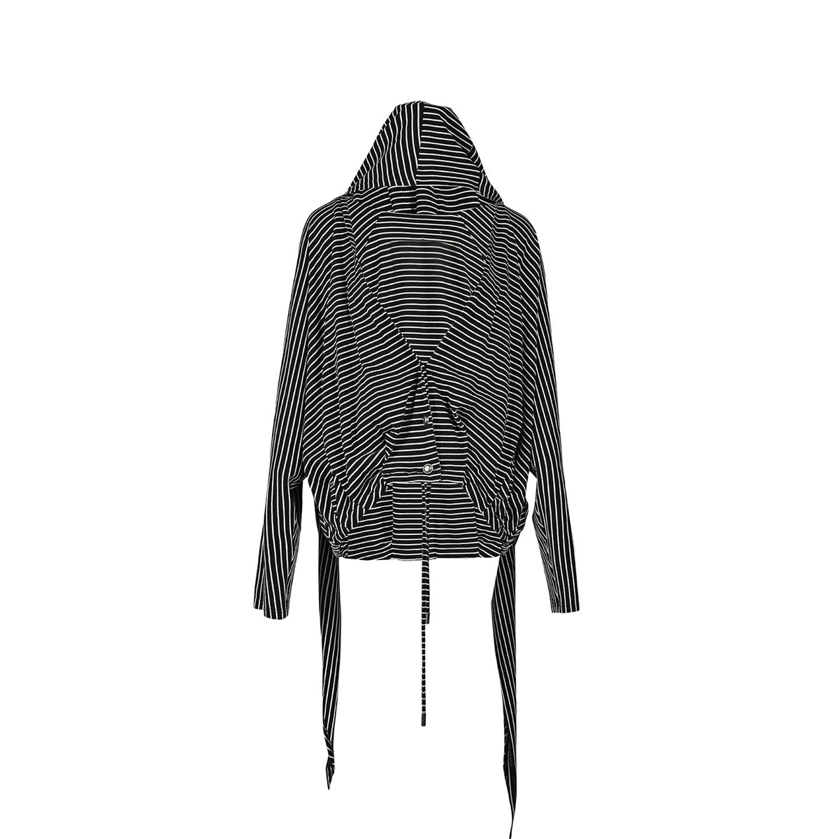 NORTH_NODE_Striped_Detachable_Hood_Batwing_Sleeve_Women&