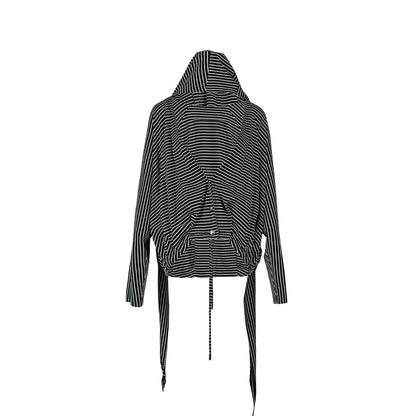 NORTH_NODE_Striped_Detachable_Hood_Batwing_Sleeve_Women&