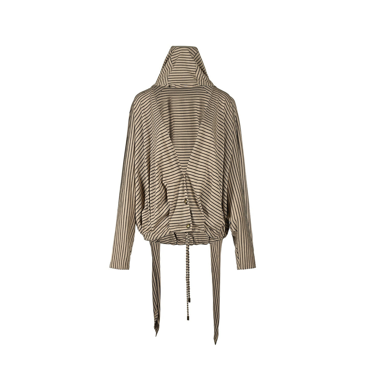 NORTH_NODE_Striped_Detachable_Hood_Batwing_Sleeve_Women&