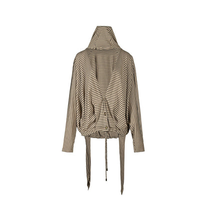 NORTH_NODE_Striped_Detachable_Hood_Batwing_Sleeve_Women&