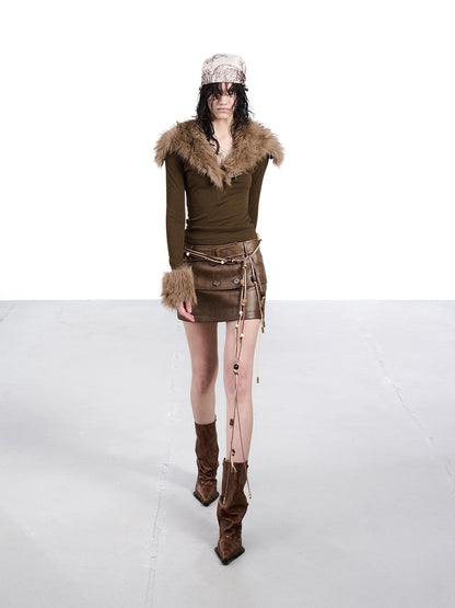 NORTH NODE Textured Layered Handcrafted Button Women&
