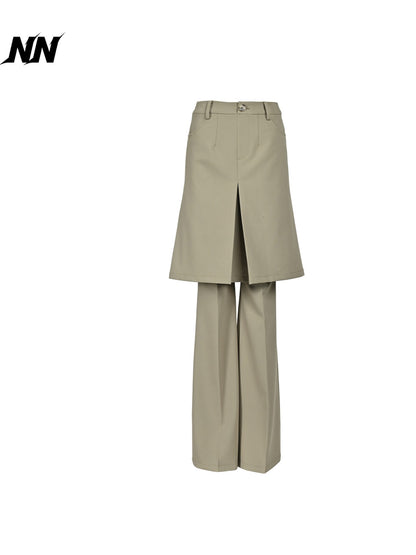 NORTH NODE Textured Wide Leg Slit Suit Women&