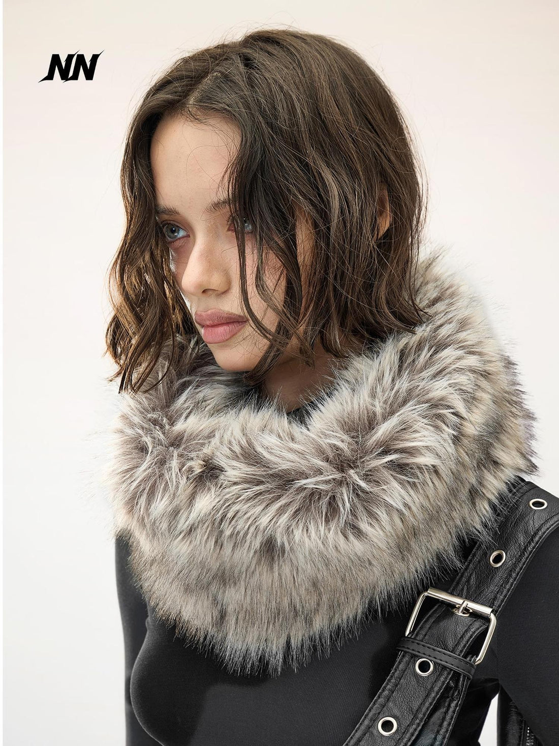 NORTH NODE Thick Faux Fur Solid Color Versatile Women&