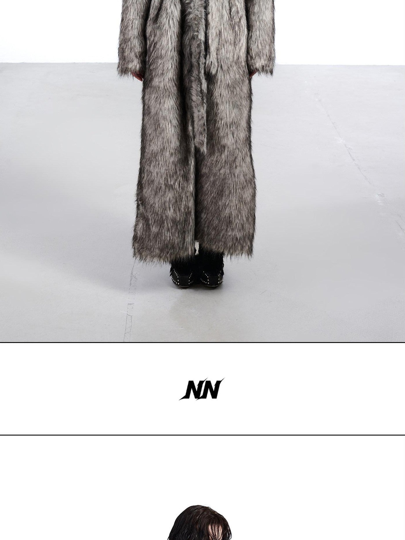NORTH NODE Thick Faux Fur Stand Collar Oversized Pajama Style Women&