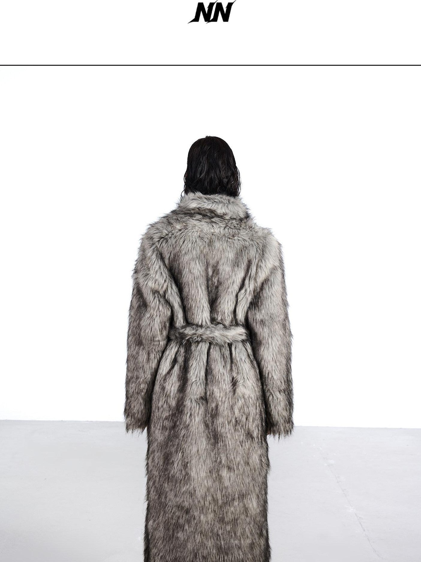 NORTH NODE Thick Faux Fur Stand Collar Oversized Pajama Style Women&