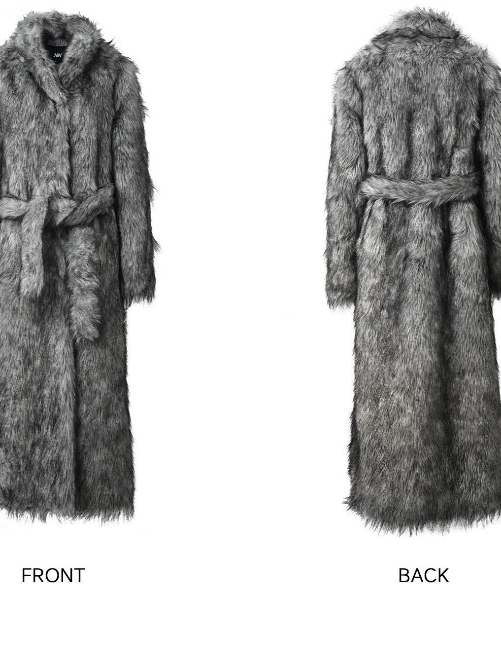 NORTH NODE Thick Faux Fur Stand Collar Oversized Pajama Style Women&