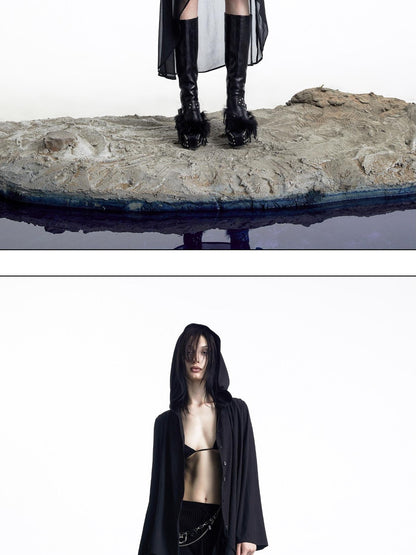 NORTH NODE Urban Nomad Patchwork Hooded Women&