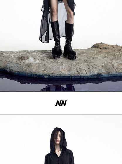 NORTH NODE Urban Nomad Patchwork Hooded Women&