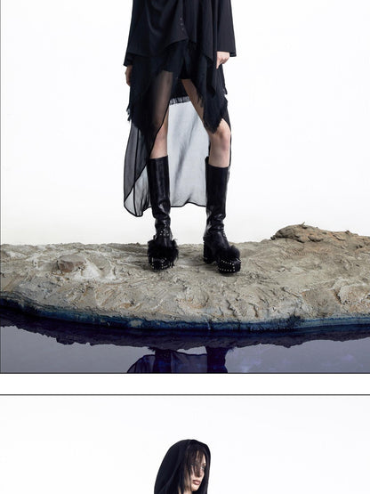 NORTH NODE Urban Nomad Patchwork Hooded Women&