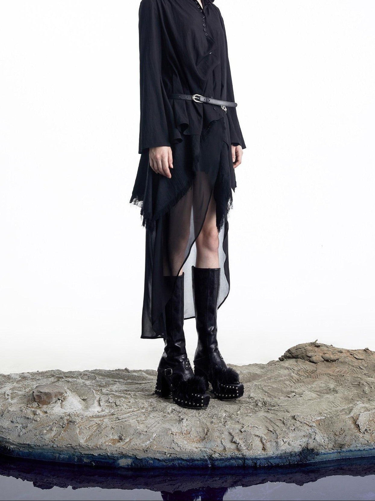 NORTH NODE Urban Nomad Patchwork Hooded Women&