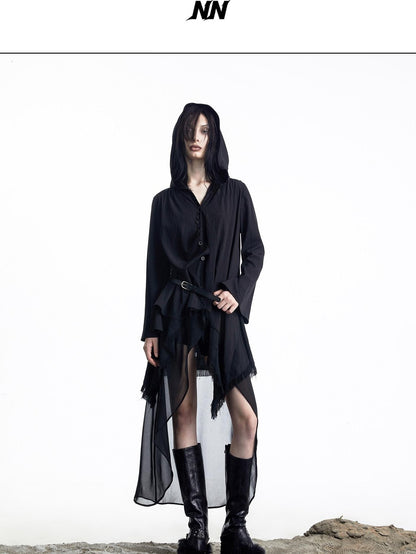 NORTH NODE Urban Nomad Patchwork Hooded Women&