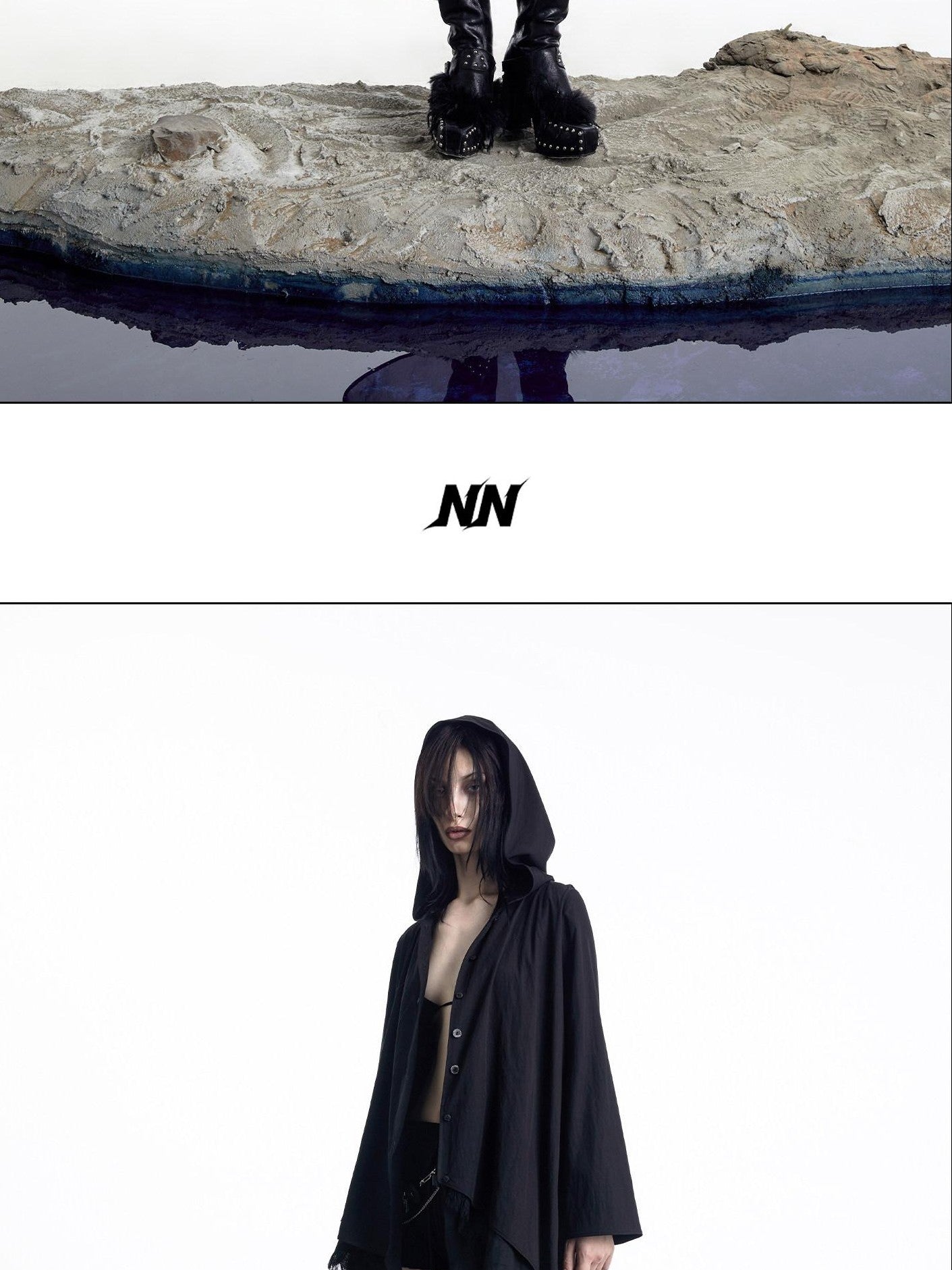 NORTH NODE Urban Nomad Patchwork Hooded Women&
