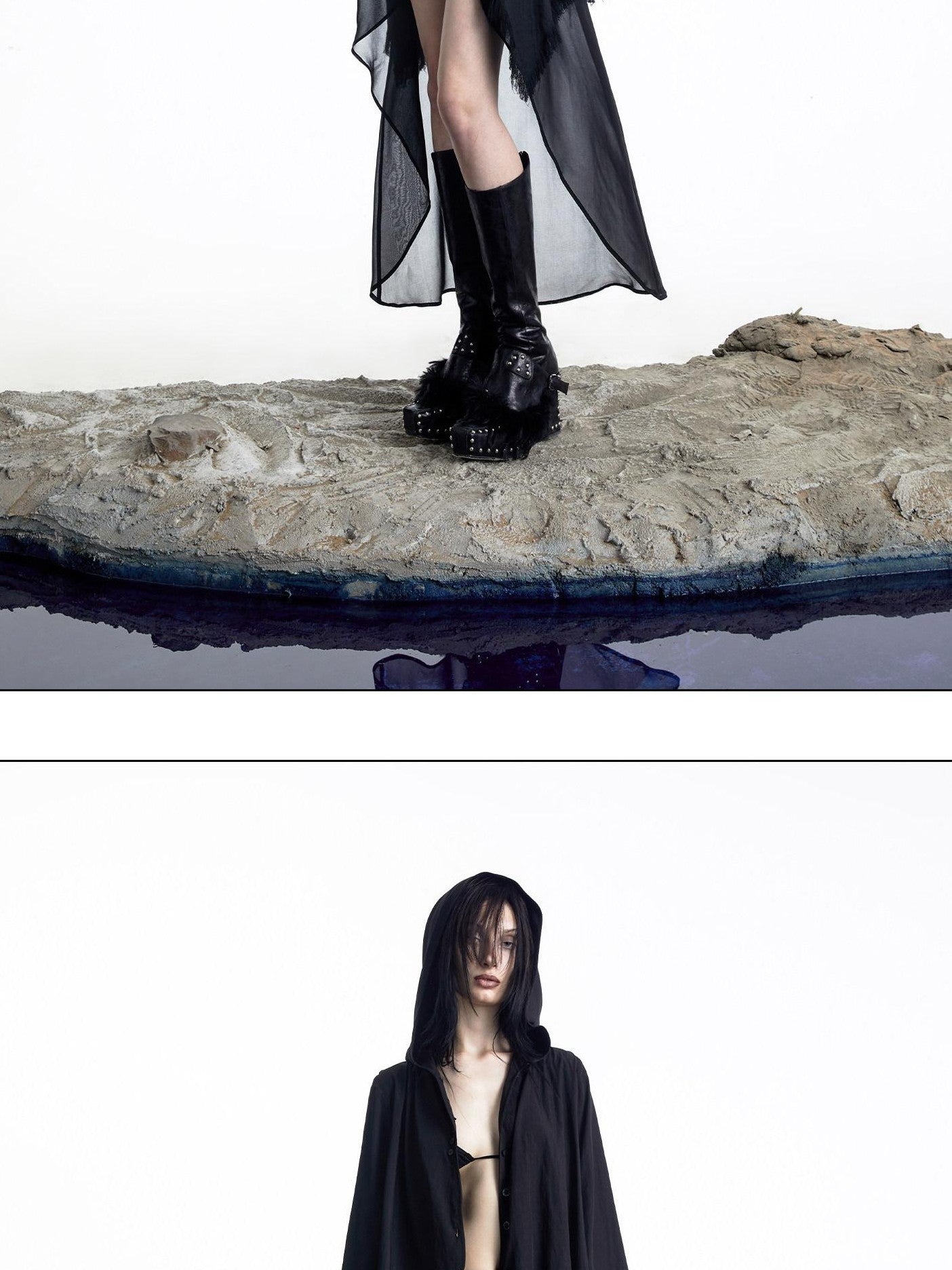 NORTH NODE Urban Nomad Patchwork Hooded Women&