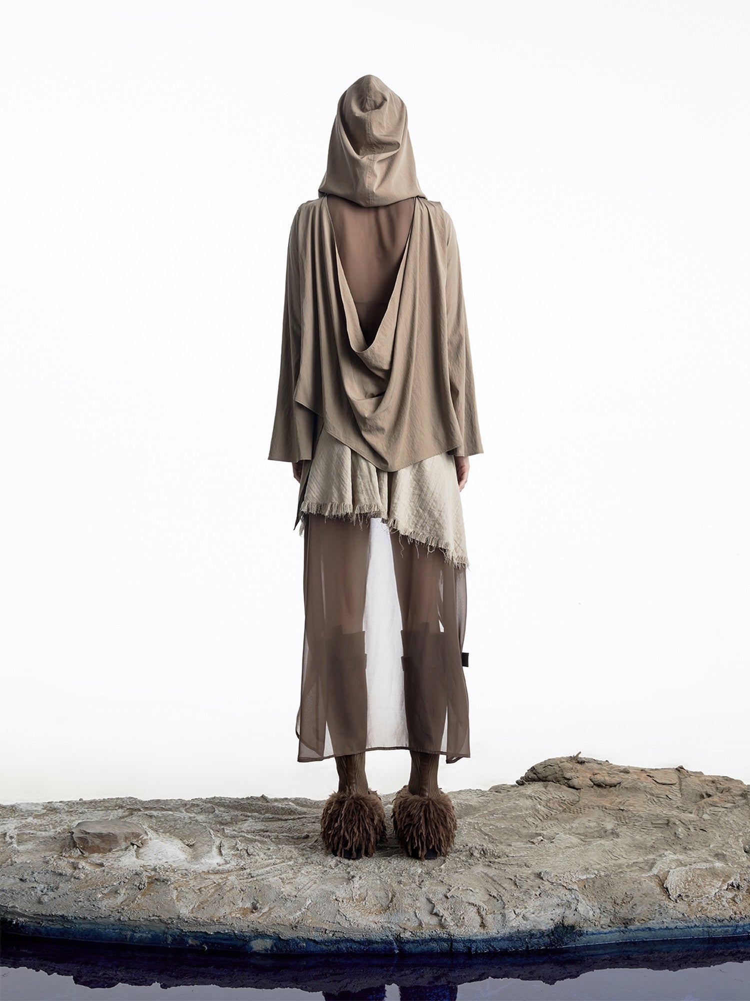 NORTH NODE Urban Nomad Patchwork Hooded Women&