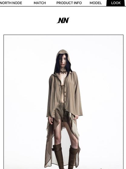 NORTH NODE Urban Nomad Patchwork Hooded Women&