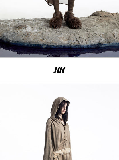 NORTH NODE Urban Nomad Patchwork Hooded Women&