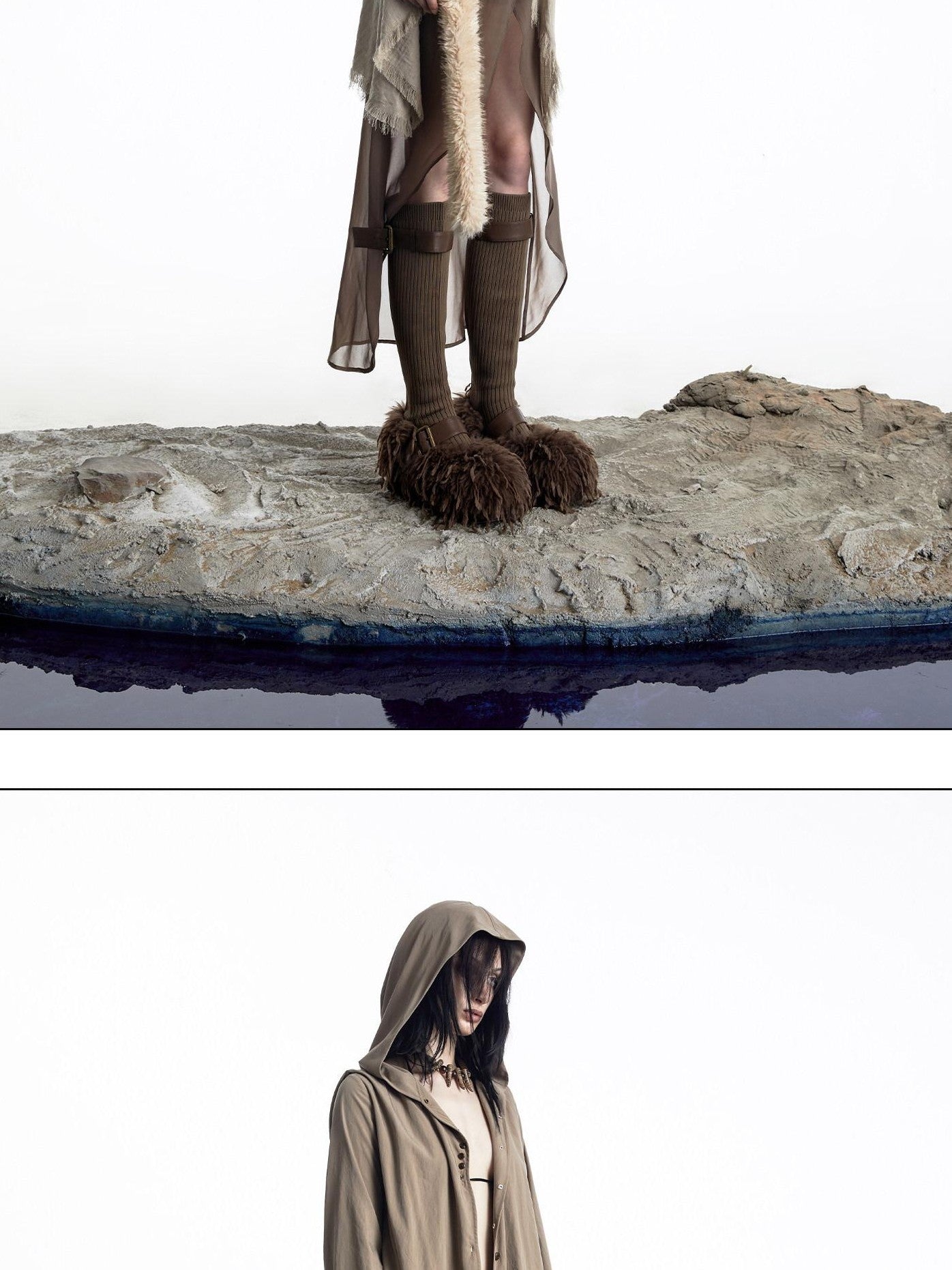 NORTH NODE Urban Nomad Patchwork Hooded Women&