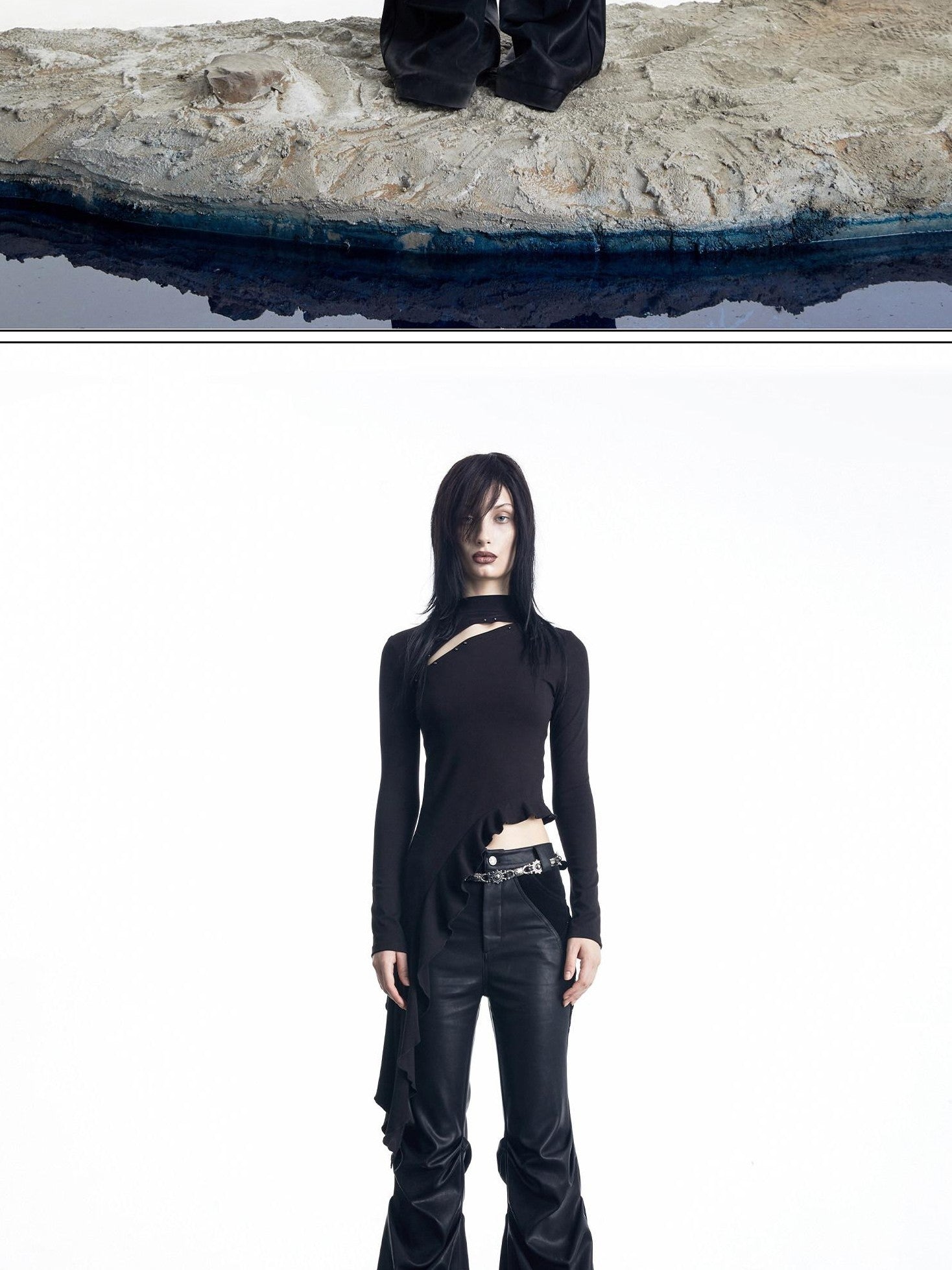 NORTH NODE Urban Nomad Pleated Slim Micro Flare Women&