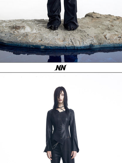 NORTH NODE Urban Nomad Pleated Slim Micro Flare Women&