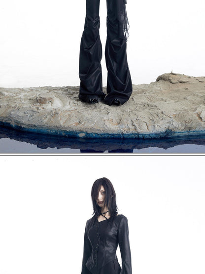 NORTH NODE Urban Nomad Pleated Slim Micro Flare Women&