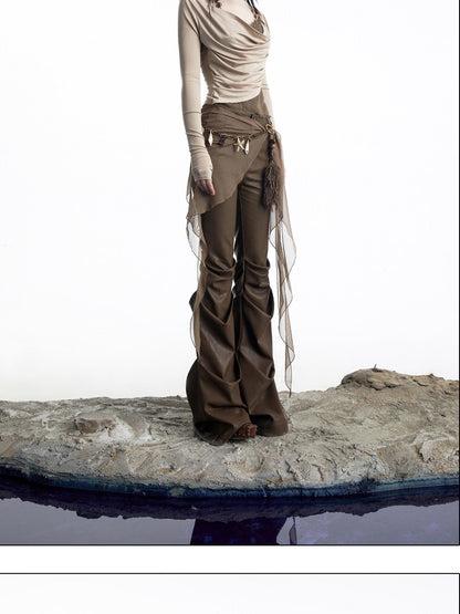 NORTH NODE Urban Nomad Spliced Faux Two Piece Halter Women&