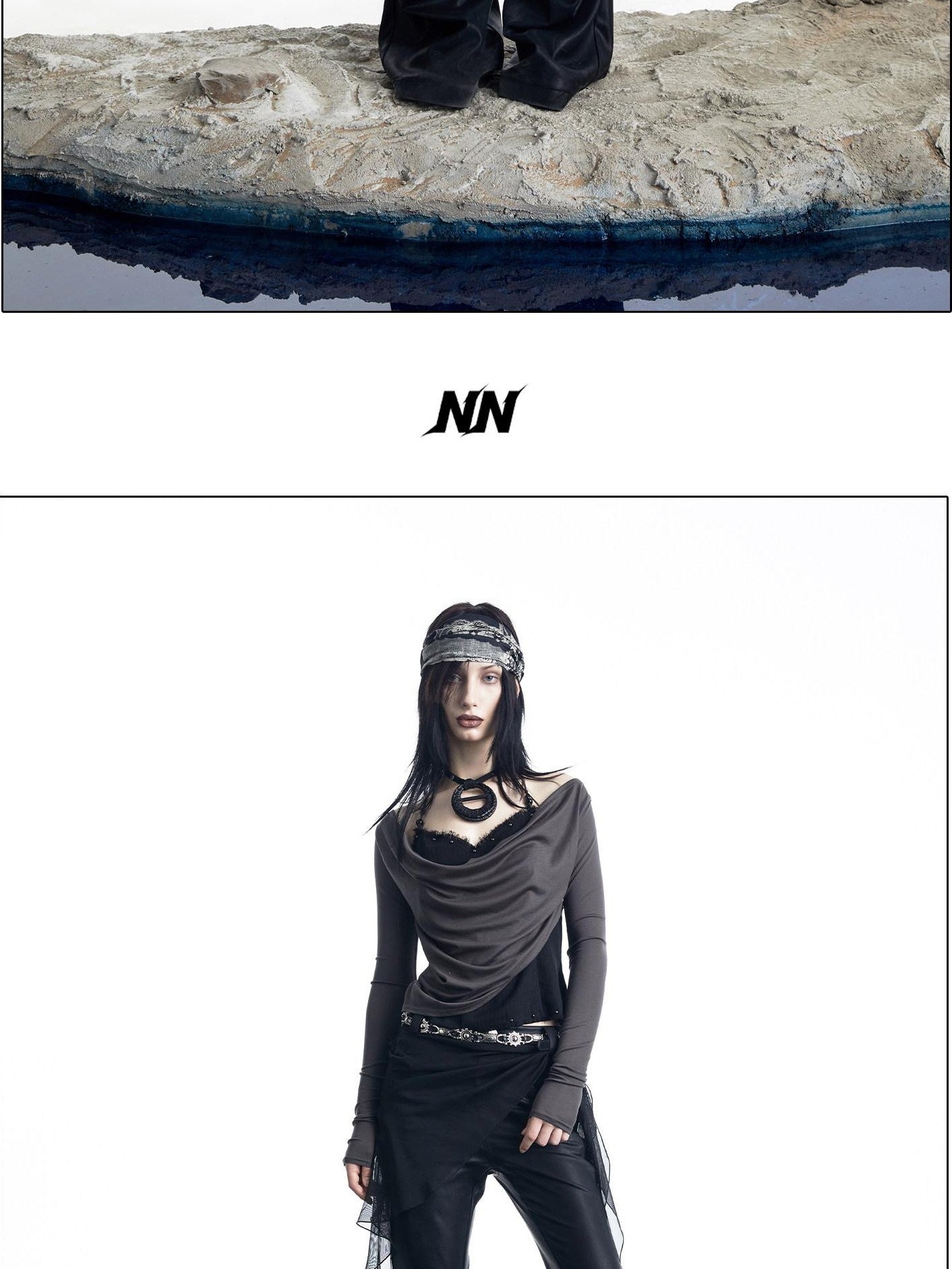 NORTH NODE Urban Nomad Spliced Faux Two Piece Halter Women&