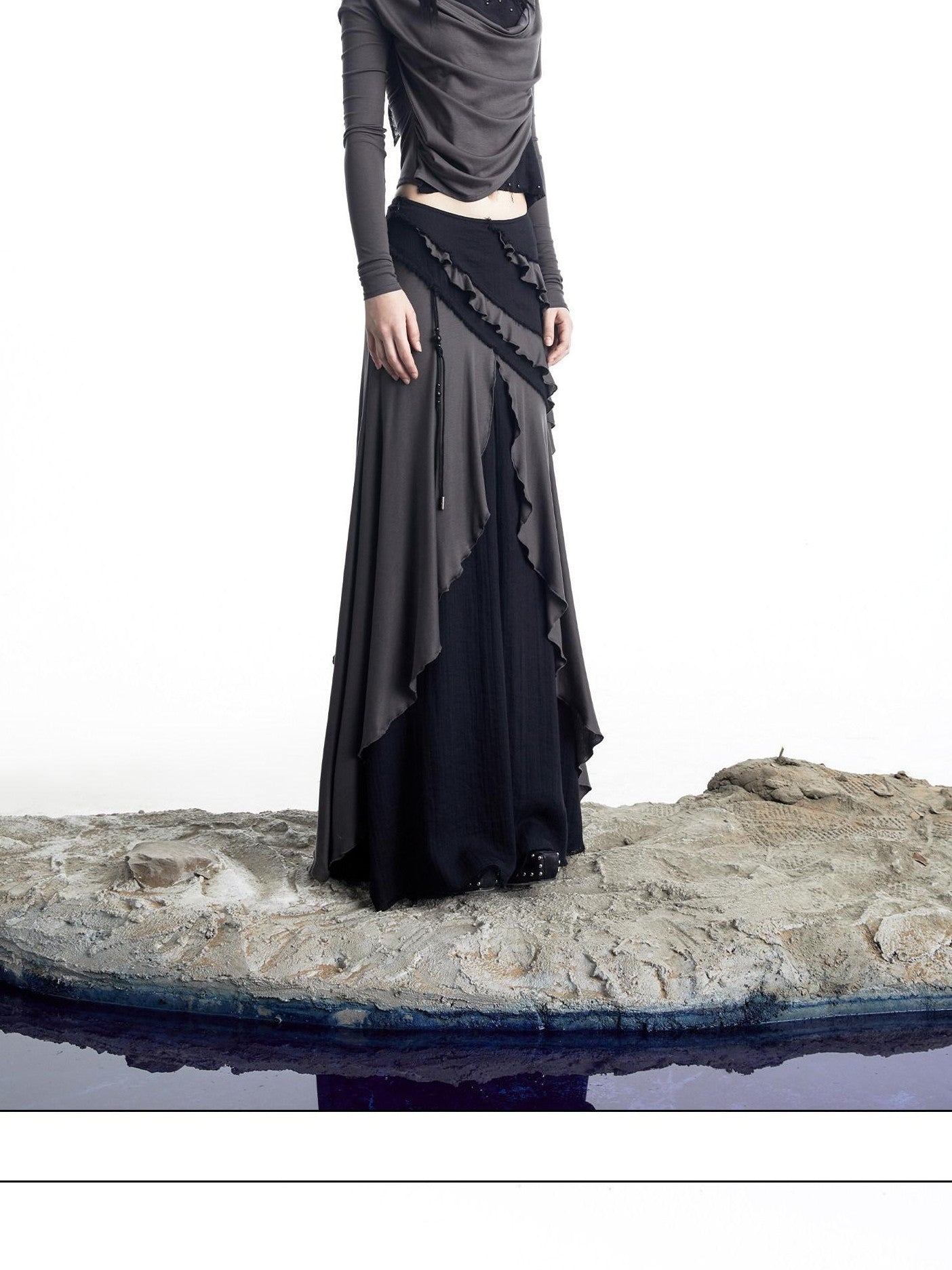 NORTH NODE Urban Nomad Spliced Faux Two Piece Halter Women&