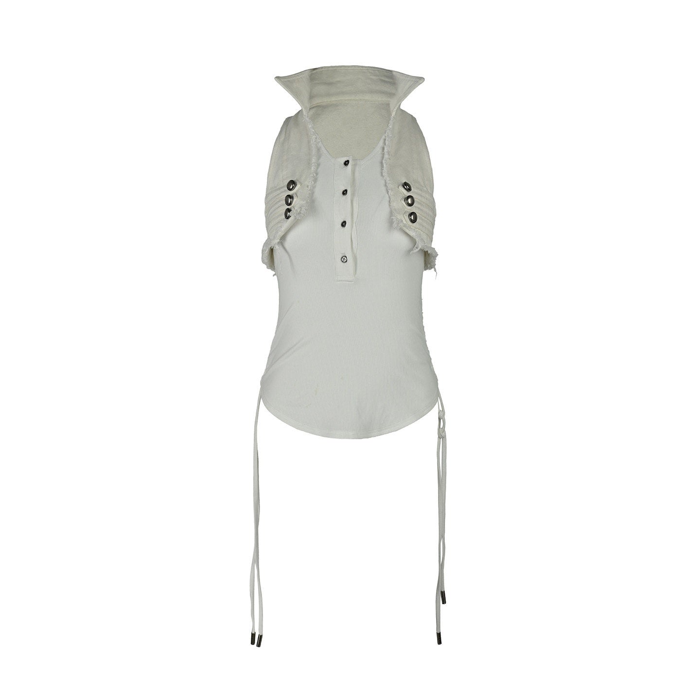 NORTH_NODE_V-neck_Button_Spliced_Turn_Down_Collar_Women&