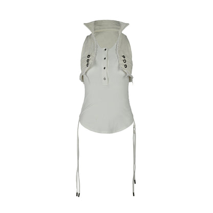 NORTH_NODE_V-neck_Button_Spliced_Turn_Down_Collar_Women&