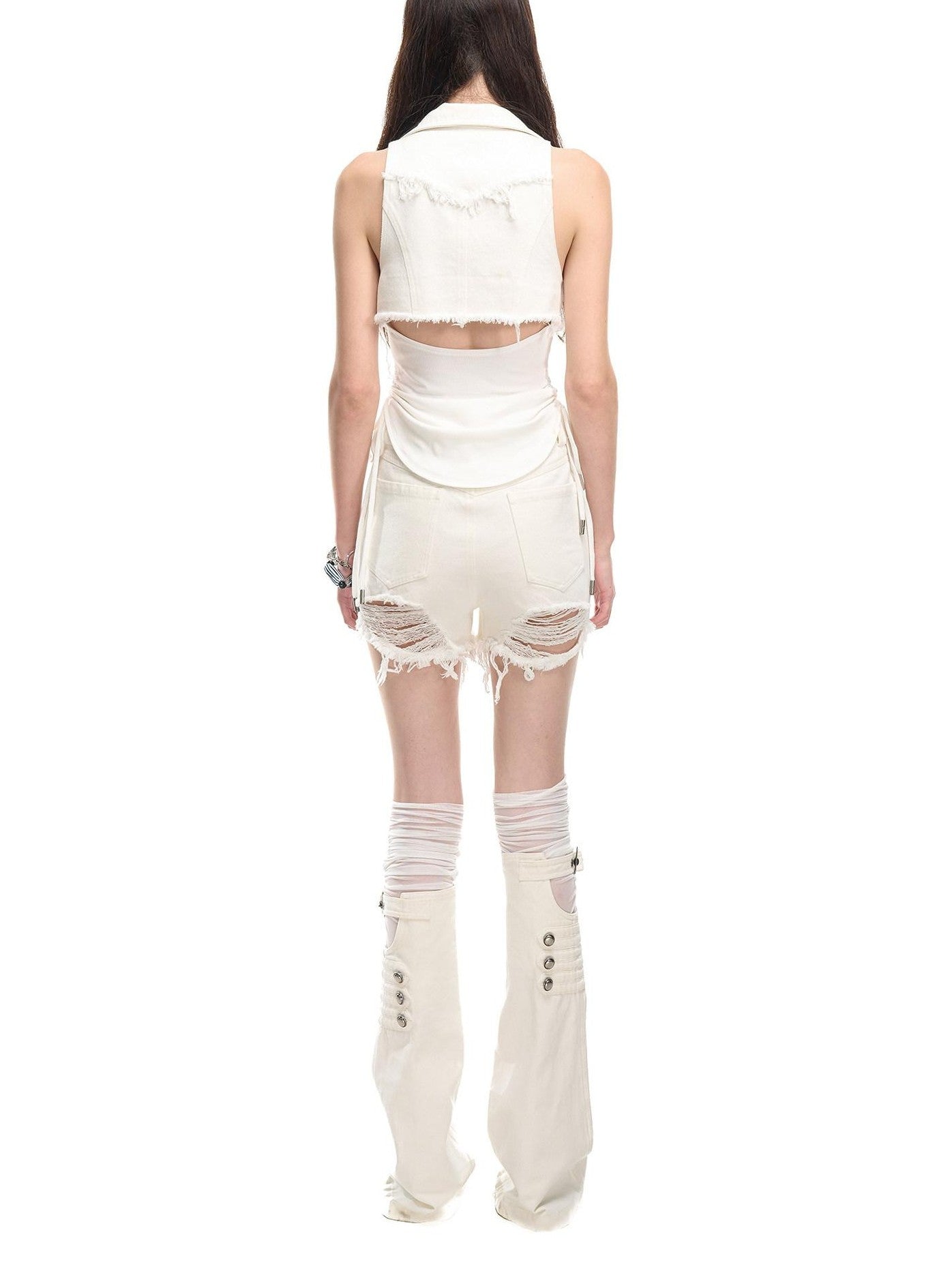 NORTH NODE V-neck Button Spliced Turn Down Collar Women&