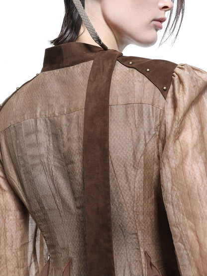NORTH NODE V-neck Patchwork Ruffle Irregular Women&