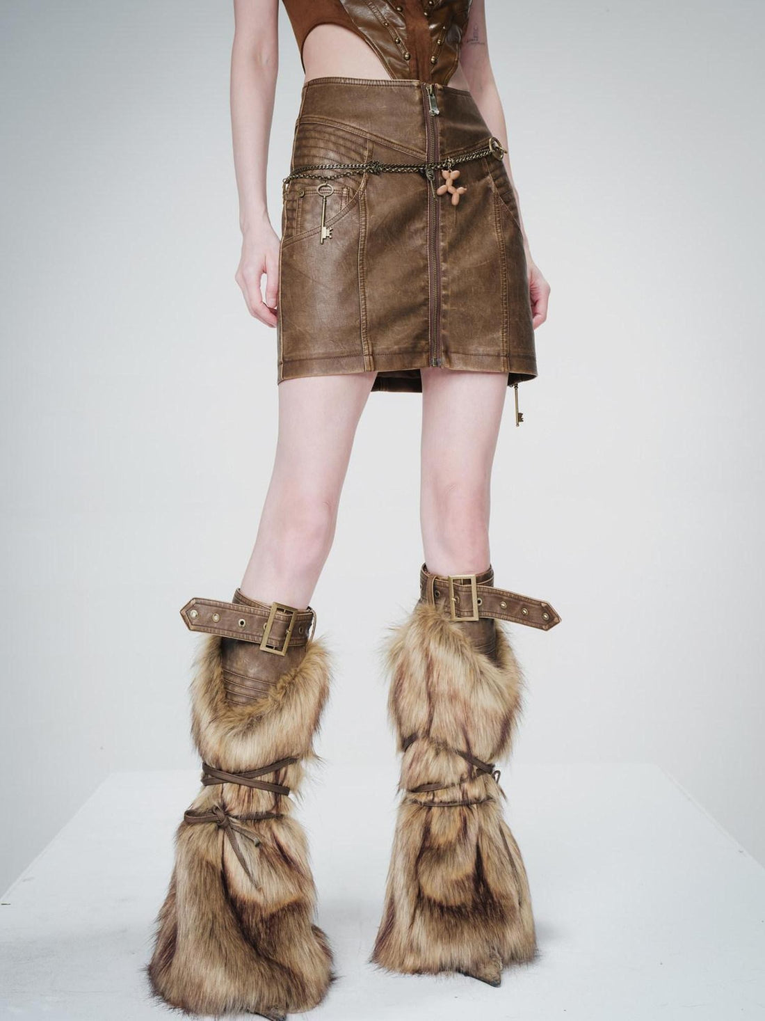 NORTH NODE Vintage Center Slit High Waist Pencil Women&