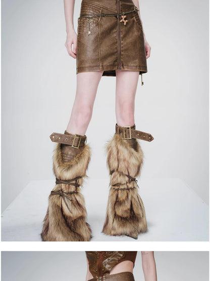 NORTH NODE Vintage Center Slit High Waist Pencil Women&