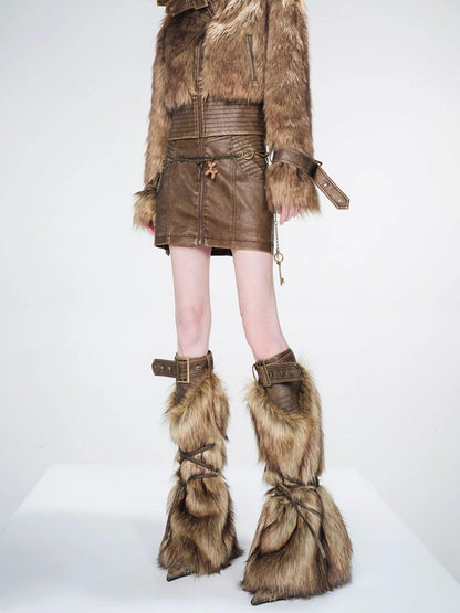 NORTH NODE Vintage Center Slit High Waist Pencil Women&