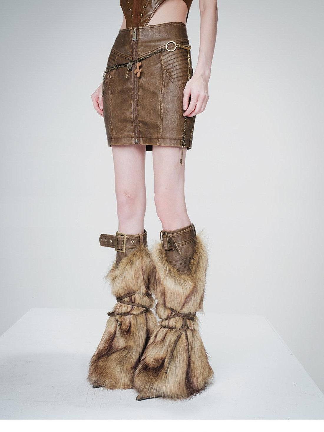 NORTH NODE Vintage Center Slit High Waist Pencil Women&