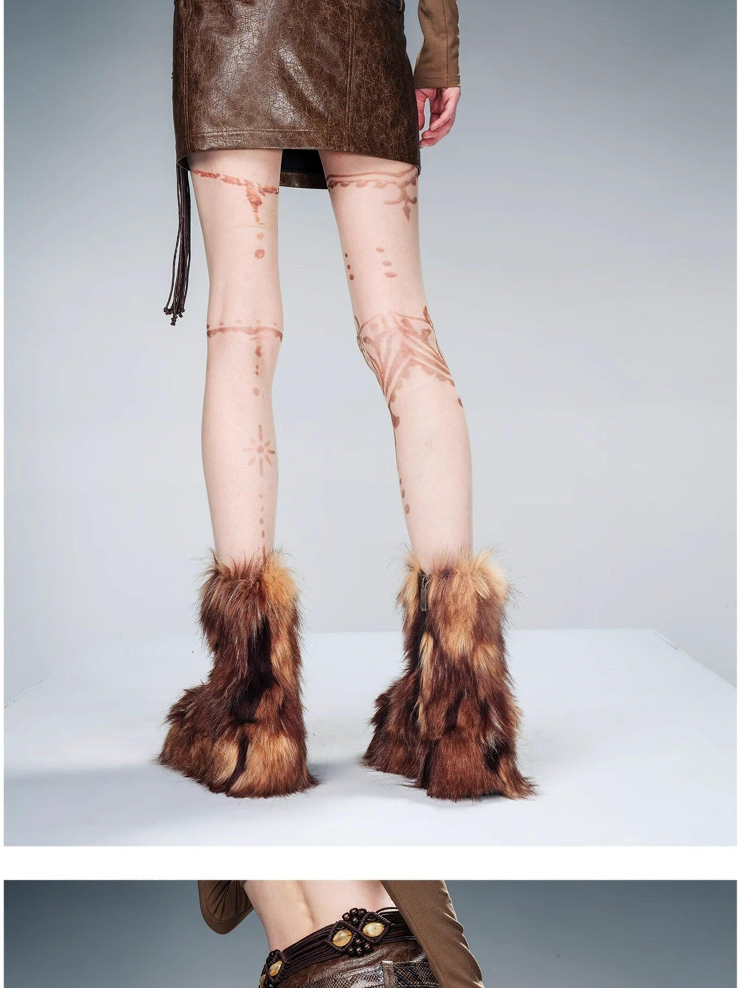 NORTH NODE Vintage Double Belt Tassel Women&