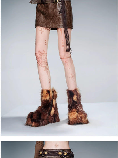 NORTH NODE Vintage Double Belt Tassel Women&