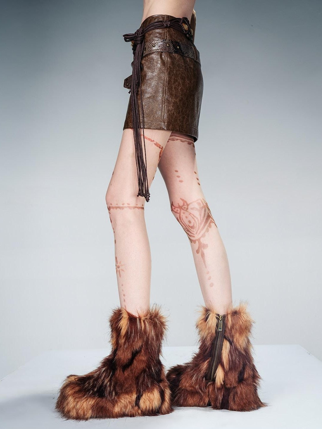 NORTH NODE Vintage Double Belt Tassel Women&
