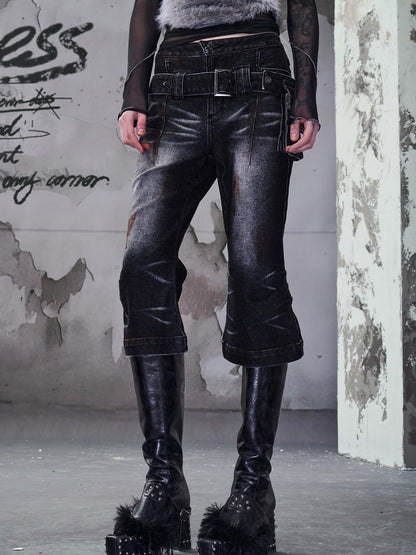 NORTH_NODE_Washed_Black_Rust_Distressed_Bootcut_Women&