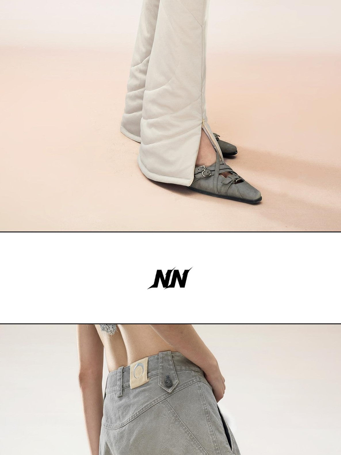 NORTH NODE Washed Bloom A Line Front Zip Women&