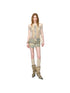 NORTH NODE Washed Denim Patchwork Distressed Women&