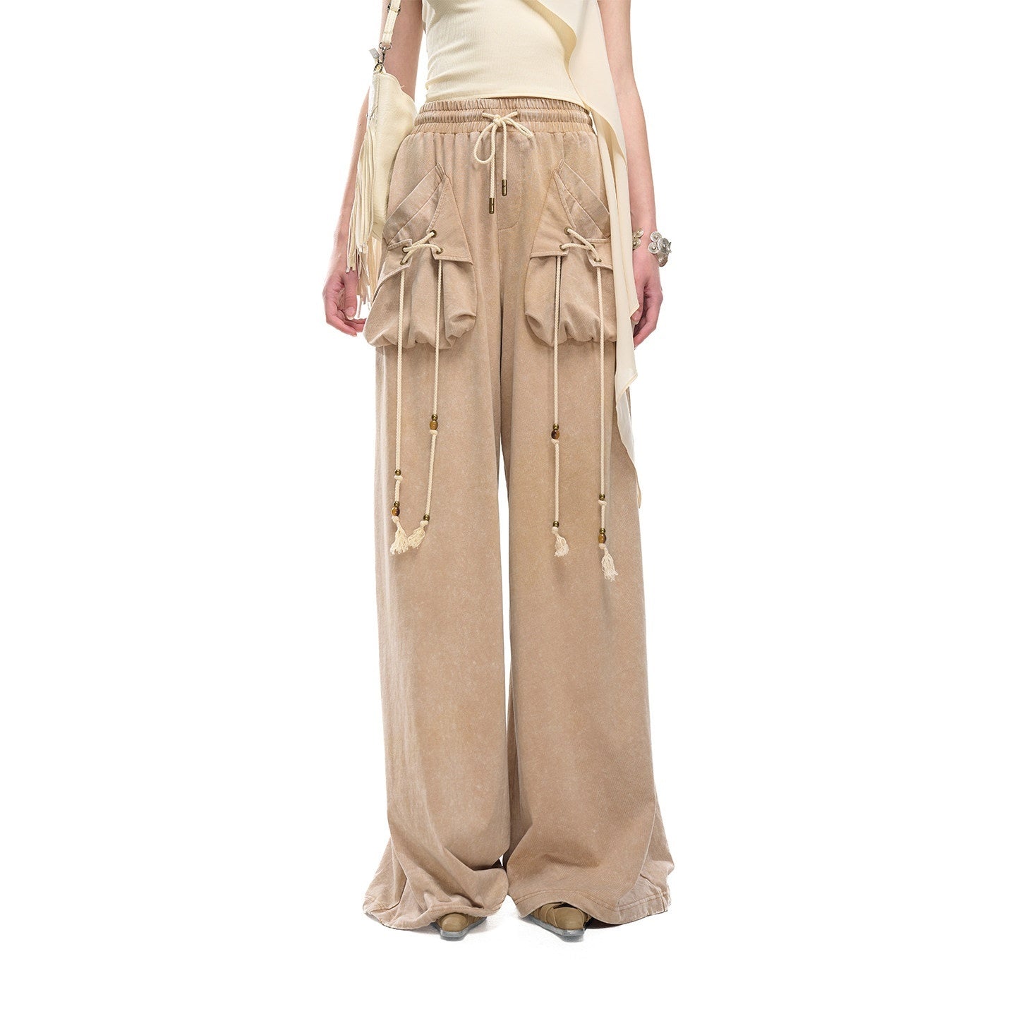 NORTH_NODE_Washed_Faded_Drawstring_Pleated_3d_Pockets_Women&