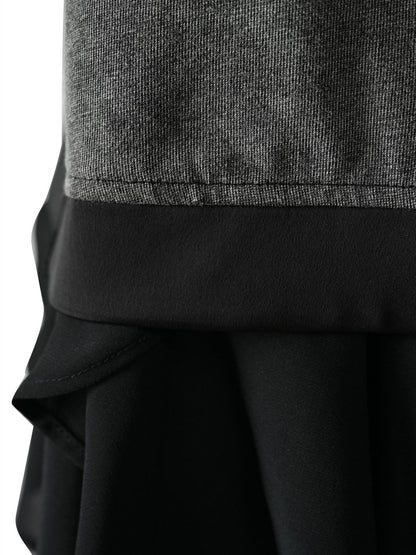 NORTH NODE Washed Faded Ruffle Chiffon Spliced Women&