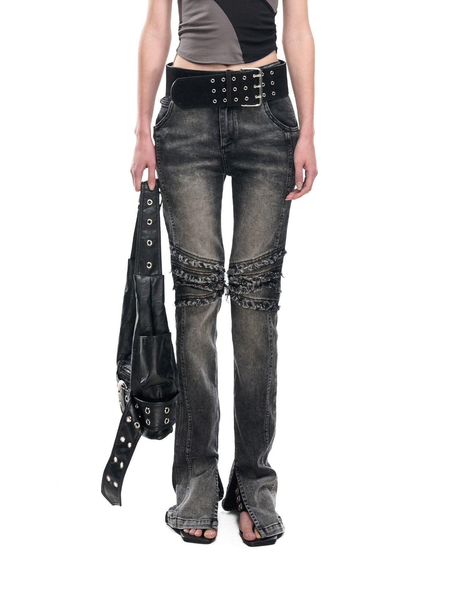 NORTH_NODE_Washed_Frayed_Hem_Double_Waist_Belt_Side_Slit_Women&
