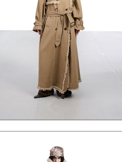 NORTH NODE Washed Fur Collar Detachable Inner Fur Lining Women&