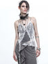NORTH_NODE_Washed_Lace_Patchwork_Asymmetric_Ruffle_V-neck_Women&