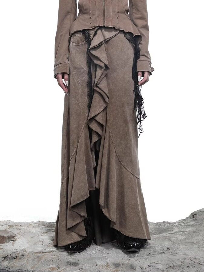 NORTH_NODE_Washed_Lotus_Edge_Ruffle_Asymmetrical_Hem_Women&